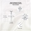 JERWLI Cross Necklace 925 Sterling Silver Cross Pendant Jewelry for