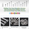 Glarks 384Pcs #8-32 Phillips Pan Head Screws Countersunk Head Screws