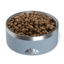 Hydrapeak Dog Bowl, Non Slip Stainless Steel, Dog Water Bowl, Dog Food Bowls, Large Sized Dog, Dog Dish, Dog Bowls Small Dogs, 32oz/64oz, Multiple Sizes, (4 Cup, Storm)