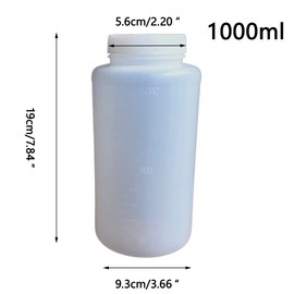 SagaSave Wide Mouth Reagent Bottle Plastic Empty Bottles Wide Mouth Reagent Bottles Lab Chemical Container (1000 ml)
