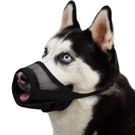 Mayerzon Dog Muzzle with Adjustable Strap to Prevent Biting Fierce Barking and Chewing, Air Mesh Breathable Pet Muzzles for Small Medium Large Dogs
