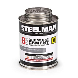 Steelman Chemical Vulcanizing Cement for Rubber Tire and Tube Repairs - 8oz. Fast-Drying, Contains Vulcanization Accelerators, Suitable for Chemical or Heat Vulcanization