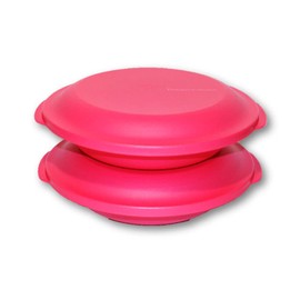 Tupperware (2) Double Plates | Shallow Bowls and Plates Set | Dark Pink