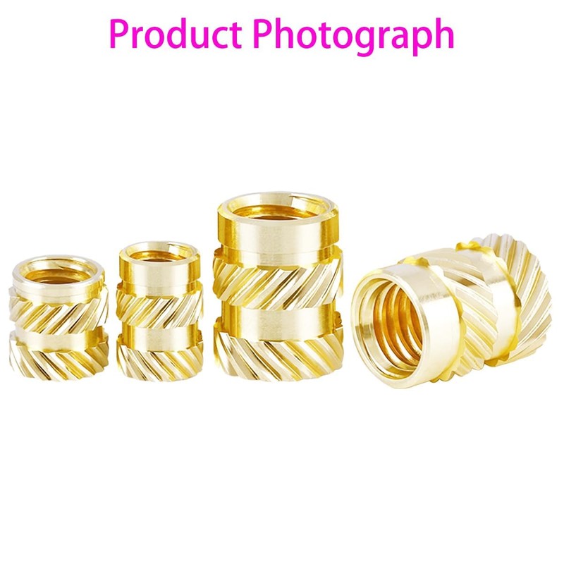 Qrity 100 Pcs Knurled Nuts, Brass Threaded Insert Kit, Female