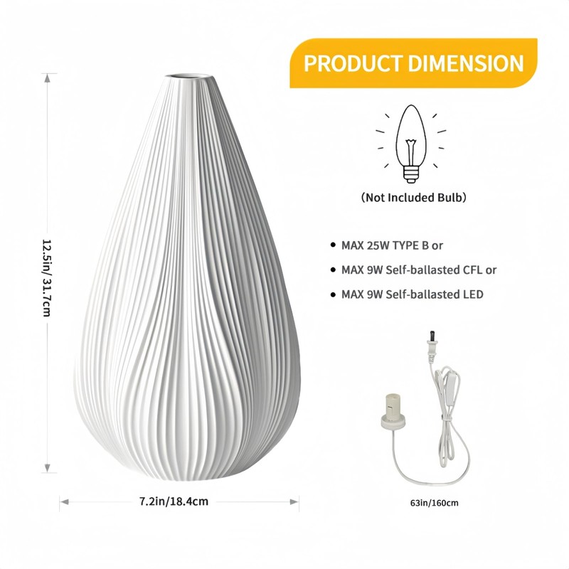 RONDURE 12.5" Modern Ceramic Table Lamp, Modern Bedside Lamps for