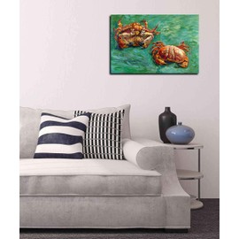 Epic Graffiti 'Two Crabs' by Vincent Van Gogh Canvas Wall Art, 18" x 26"