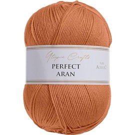 Utopia Crafts Aran Knitting and Crochet Yarn, 400g (Potters Clay)