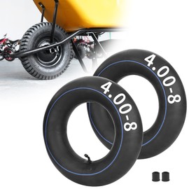2 Pack of 4.80/4.00-8" Heavy Duty Inner Tube 4.8/4.0-8 Wheel Barrow Tube for Minibike Go-Karting Mowers Hand Trucks Wheelbarrows Cart Isobutylene Isoprene Rubber