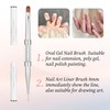 JIYIN 2Pcs Double Ended Nail Art Brushes Hard Gel Nail