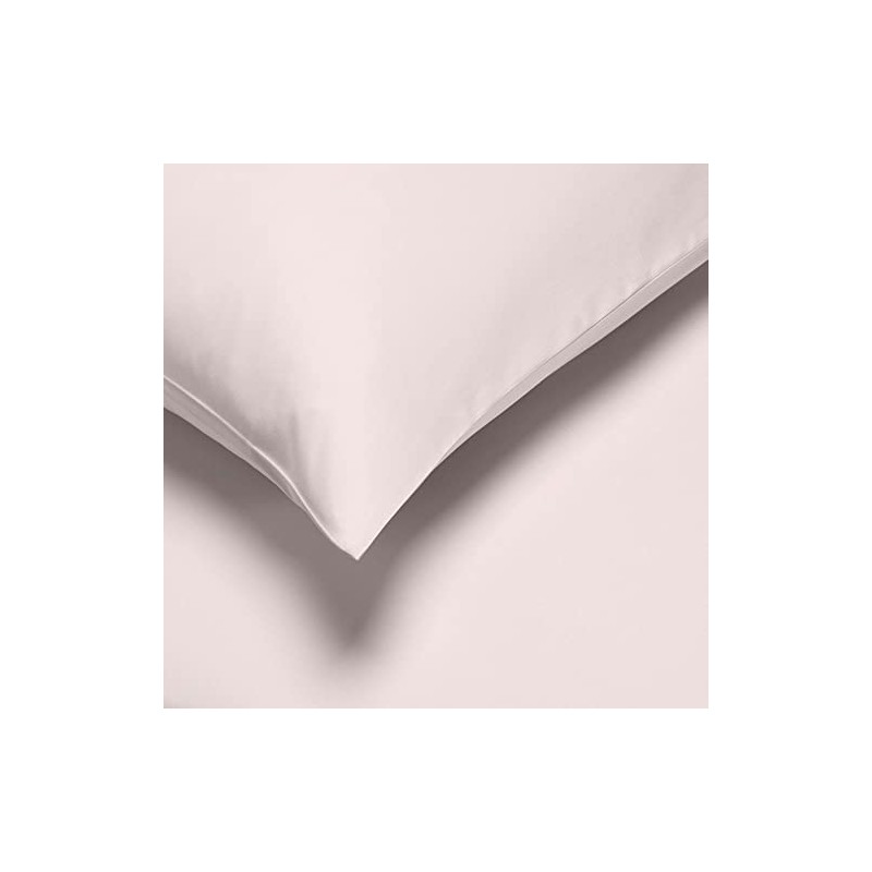 400T Thread Count Cotton Sateen Standard Pillowcase Pair Blush