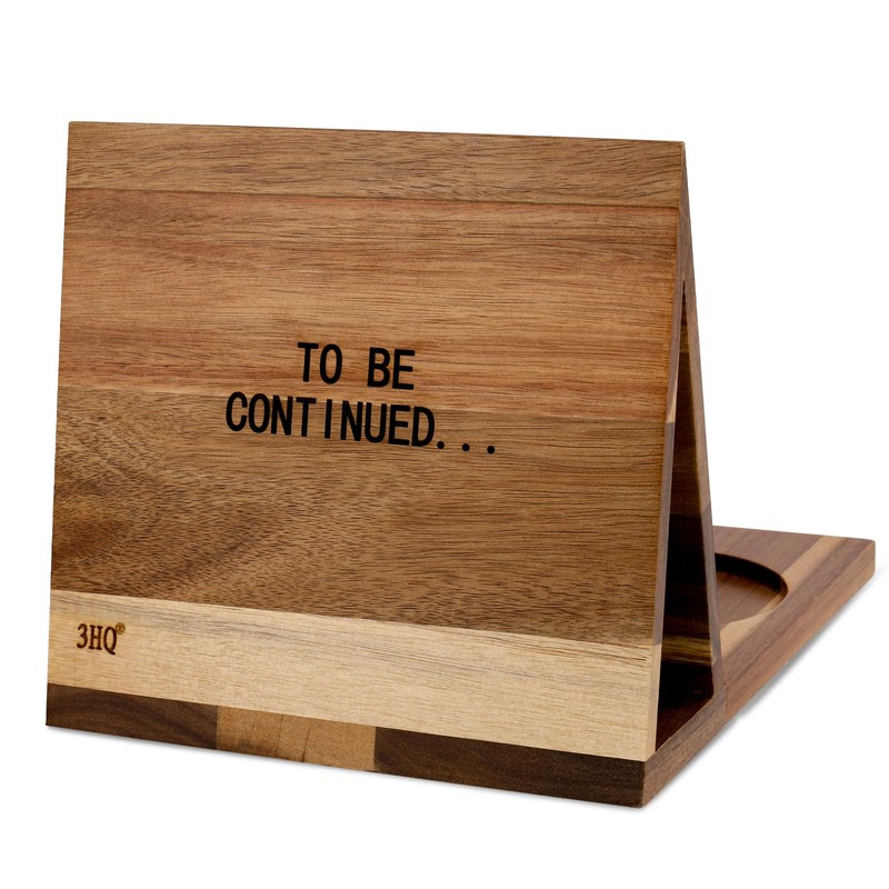 3HQ Wooden Book Stand for Reading Rest, Acacia Triangle Book