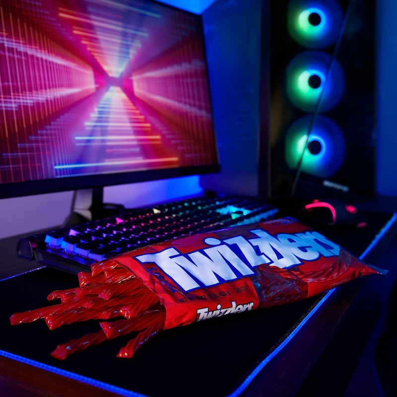 TWIZZLERS Twists Strawberry Flavored Licorice Style, Chewy Candy Bag, 16