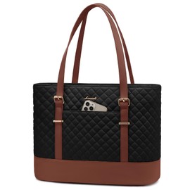 LOVEVOOK Laptop Bag for Women, 15.6 Inch Work Tote Computer Bag With Large Cup Holder, Lightweight Large Laptop Briefcase for Travel, Bussiness, Teacher