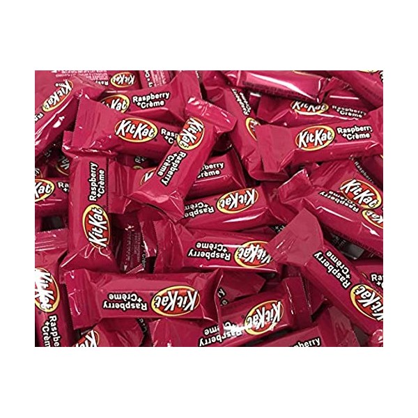 Kit Kat Raspberry Creme Bar, Miniature Crisp Wafers In Raspberry Flavored White Creme, Pink Individually Wrapped Chocolate Bars, Bulk Pack 2 Pounds