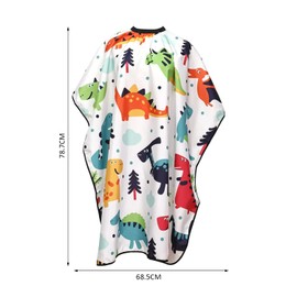 1 Piece Kids Hairdressing Cape, Hairdressing Accessories, Adjustable Small Dinosaur Cutting Cape, Cartoon Dinosaur, Suitable for Boys and Girls, multicoloured