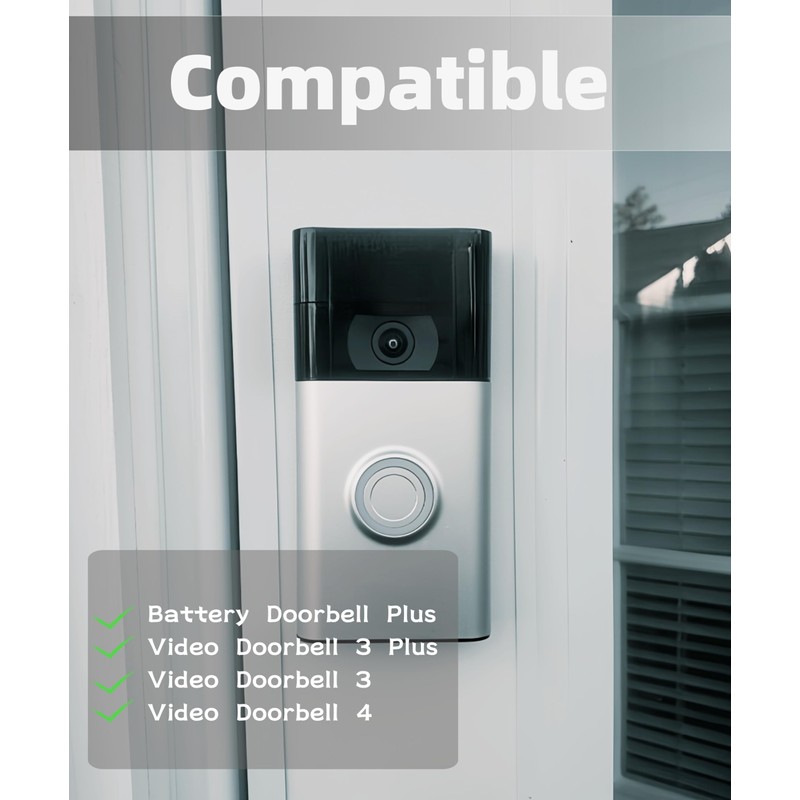 Qjin Mounting Tape Compatible for Ring Doorbell Plus, Video Doorbell