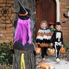 Witch Decor, Crashing Witch Into Tree Decoration, 39.4Inch Funny Props