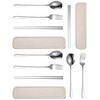 3 Set Portable Cutlery Set with Case Include Fork Spoon