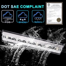 PIT66 LED 3rd Brake Light Compatible with Truck Cap Topper Leer Are Century LED Recessed Cargo Light High Mount Parking Light Third Brake Light Lamp AT-LED-36R Clear Lens Chrome Housing