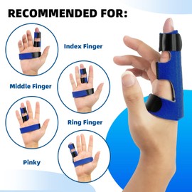Wepai Fingerschiene, verstellbare Fingerstütze für kleinen Finger,Ringfinger, Mittelfinger,Zeigefinger, Fingerunterstützung zur Linderung von Blockierungen, Beugungen und Schmerzlinderung (1 Stück)