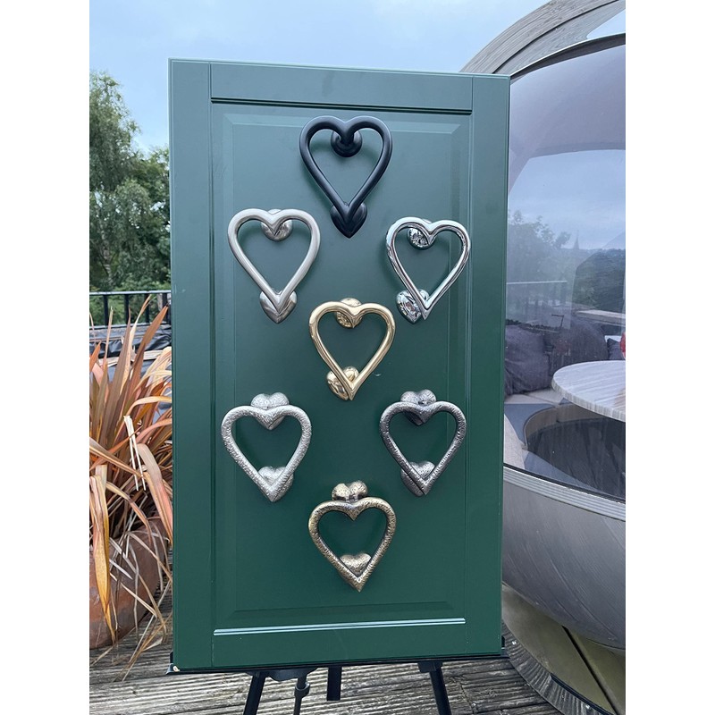 Heart Door Knocker Door Furniture: 4 Colours (Chrome)
