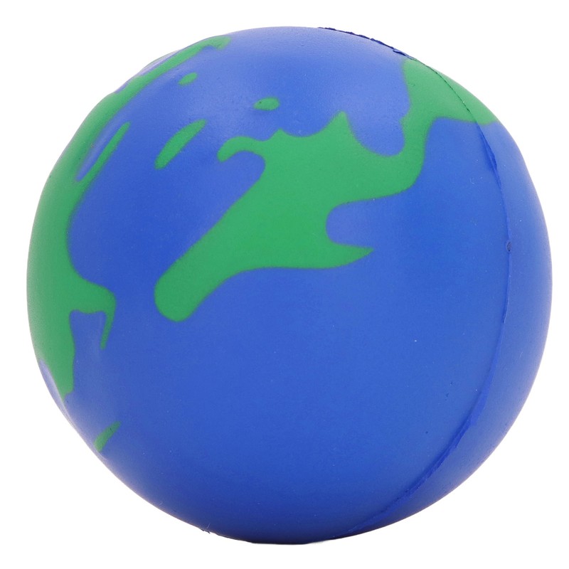12PCS Globe Soft Ball 63mm Squeezable PU Portable Earth Stress