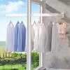ZdwCyl Clothes Drying Rack,Laundry Space Saver Wall Mounted,Retractable,Collapsible(Tri-Fold), White Color