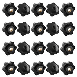 Star Knob Handle Through Hole Female Thread Star Knob Plastic Head Clamp Screw Handle Hand Grip Knob Handle for Machine Tools (M6)
