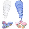 12 Tapas de Silicona Elásticas Reutilizables, Cubiertas de Silicona para