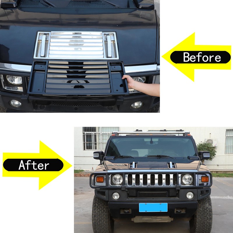 carmotion88 Front Hood Vent Panel Handle Cover Glossy Black Trim