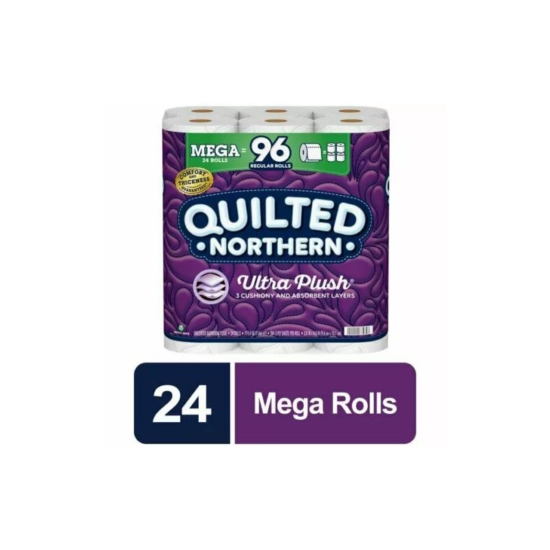 Quilted Northern Ultra Plush Toilet Paper, 24 Mega Rolls (=
