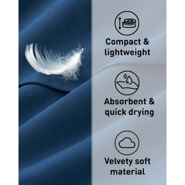 Fit-Flip Swimming towel - fast drying microfibre beach towel - ultra absorbent thin towels for travel, beach & gym - lightweight camping towel (1x 80x40cm, Azure Blue)