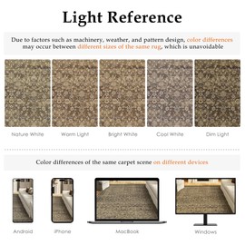 PureCozy 5x7 Area Rug Brown Machine Washable Living Room Carpet Vintage Floral Bedroom Dining Room Indoor Non Slip Low Pile Thin Soft Rug Distressed Traditional Accent Throw Kitchen Office