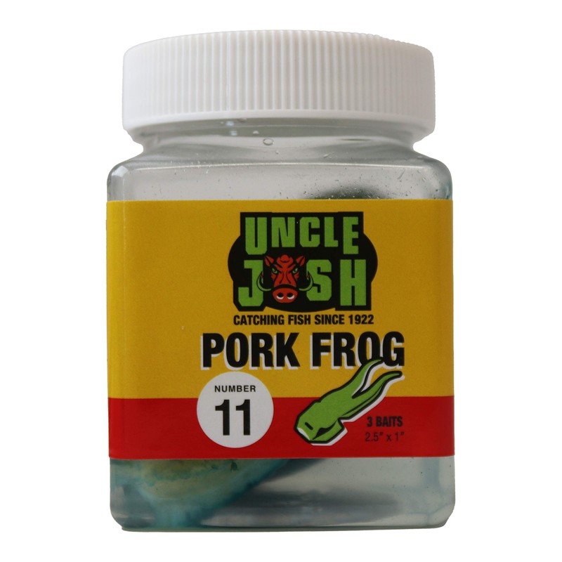 Uncle Josh Pork Frogs, Black, 3 Pack