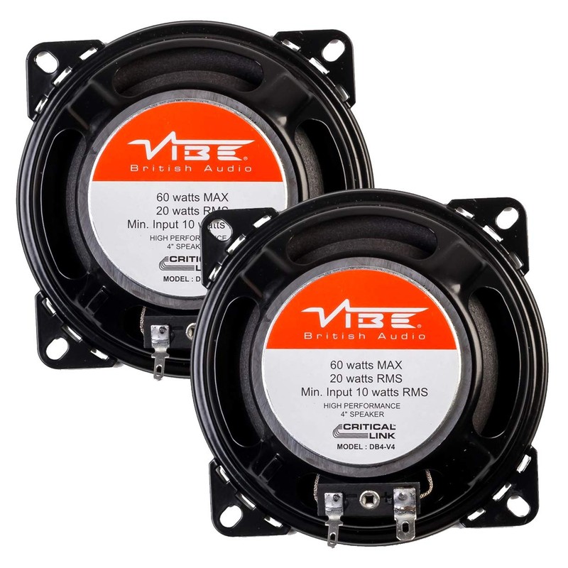 VIBE Audio DB4-V4 Critical Link 4"Replacement Speaker, Black