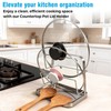 YJREW 304 Pot Lid Organizer & Spoon Rest, Pot Lid