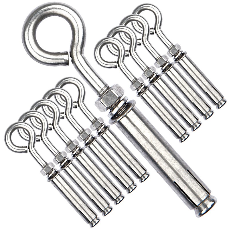 Shoulder Eye Bolts M6 Heavy Duty Shoulder Lag Eyebolts, Stainless