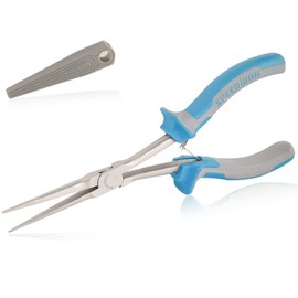 SPEEDWOX Mini Tapered Radio Pliers Long Needle Removal Pliers Lead Pliers Extra Fine No Burrs Tweezers Fishing Pliers Needle Nose Pliers Long Type Long Reach Wire Craft Pliers Wire Loop Pliers Long