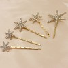 5 horquillas de pelo con estrellas para mujer, plata dorada