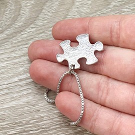You Are My Missing Piece Jigsaw Puzzle Silver Necklace