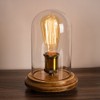 Surpars House Farmhouse Table Lamp, Vintage Desk Decor with Glass