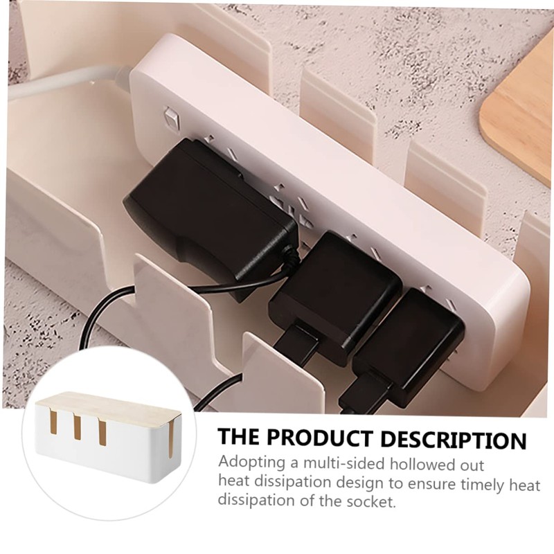 LABRIMP 1pc Cable Management Box Durable Socket Storage Case with