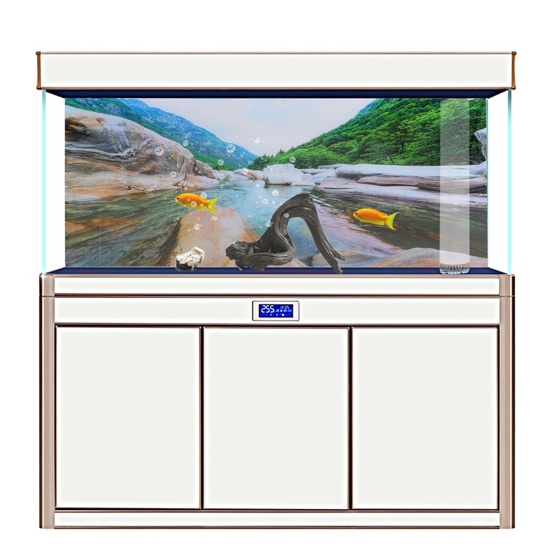 PVC Mountain Interval Rivers Fish Tanks Wallpaper Aquarium Background Poster