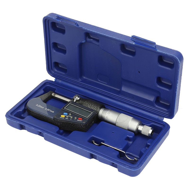 Measure Tool 0-25mm Electronic Digital Micrometer 0.001mm Thickness Gauge and