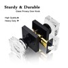 coolnews Crystal Glass Door Knobs Interior, Square Privacy Door Knob