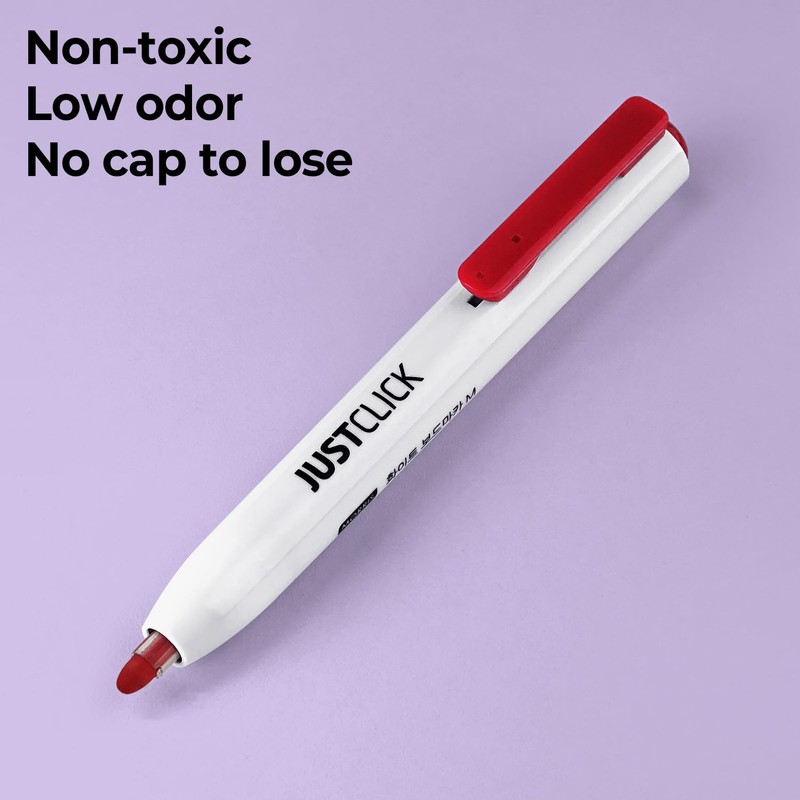 carrotez Retractable Dry Erase Markers, Low Odor Whiteboard Markers, Bullet