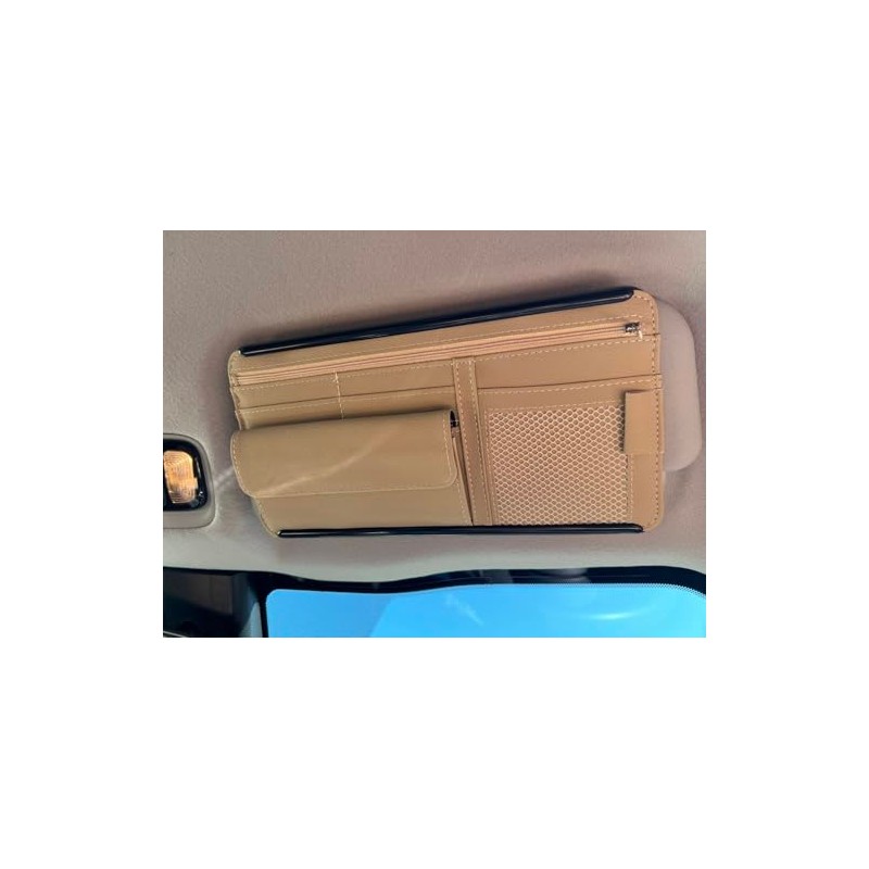 Car Storage Holder, Sun Visor Pocket, Sunglasses Pocket, Card Storage,