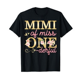 Mimi Of Little Miss Onederful 1st Birthday Family Party T-Shirt