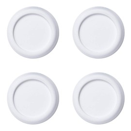 sossai® Pulsar washing machine vibration damper, vibration damper, pack of 4, colour: white, material: solid rubber, anti-vibration, non-slip