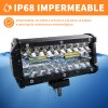 Par Faros 7''auxiliares 120w Triple-fila 6000k